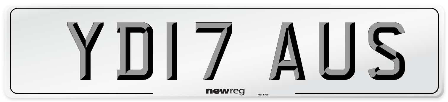 YD17 AUS Number Plate from New Reg